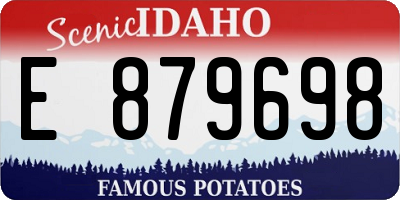 ID license plate E879698