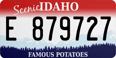 ID license plate E879727