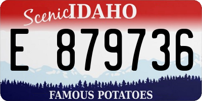 ID license plate E879736