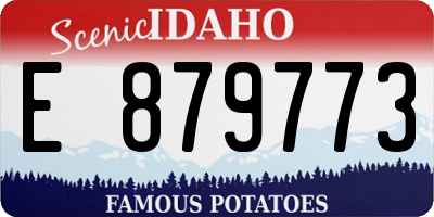 ID license plate E879773