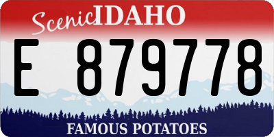 ID license plate E879778