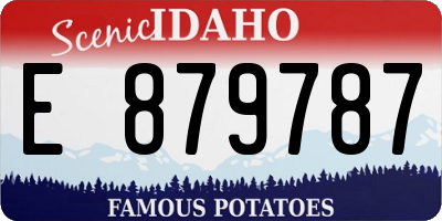 ID license plate E879787