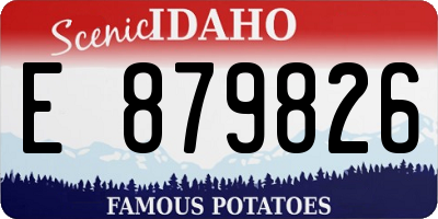 ID license plate E879826