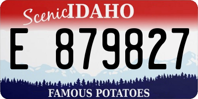ID license plate E879827
