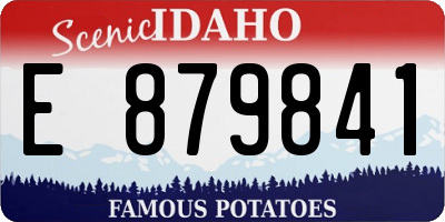 ID license plate E879841