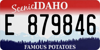 ID license plate E879846