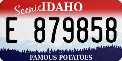 ID license plate E879858