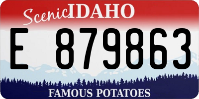 ID license plate E879863