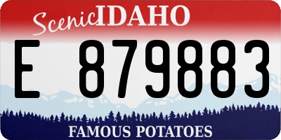 ID license plate E879883