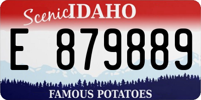 ID license plate E879889