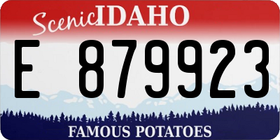 ID license plate E879923