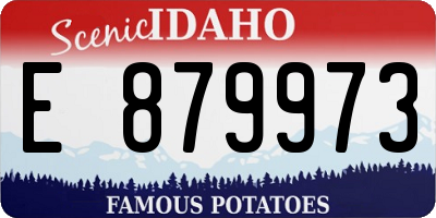 ID license plate E879973