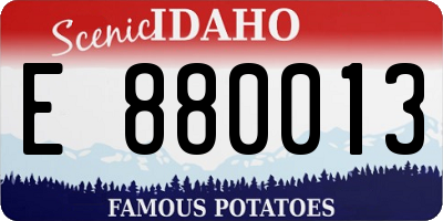 ID license plate E880013