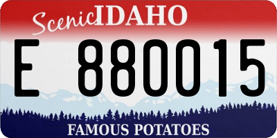 ID license plate E880015