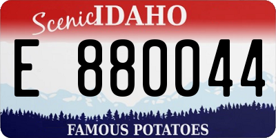ID license plate E880044