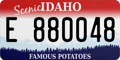 ID license plate E880048