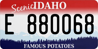 ID license plate E880068