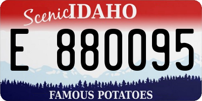 ID license plate E880095