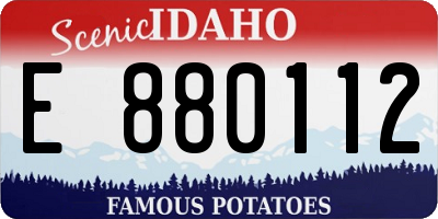 ID license plate E880112
