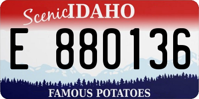 ID license plate E880136