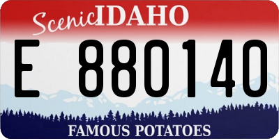 ID license plate E880140