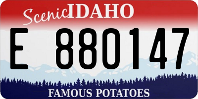 ID license plate E880147