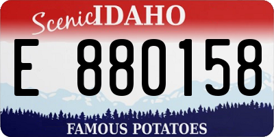 ID license plate E880158