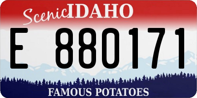 ID license plate E880171