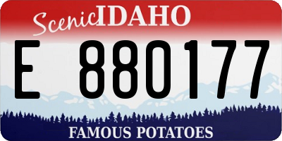 ID license plate E880177