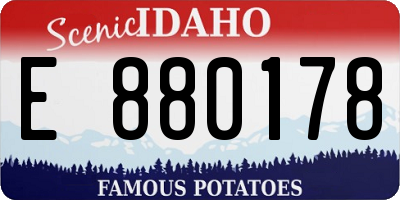 ID license plate E880178