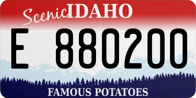 ID license plate E880200