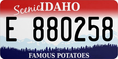 ID license plate E880258