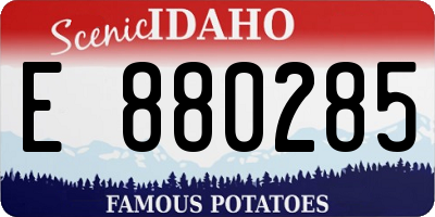 ID license plate E880285