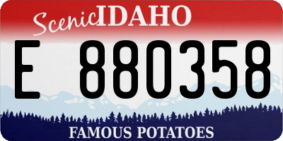 ID license plate E880358