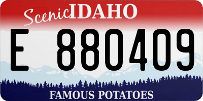 ID license plate E880409