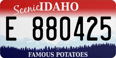 ID license plate E880425