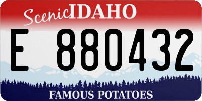 ID license plate E880432