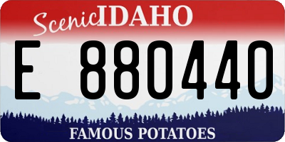 ID license plate E880440