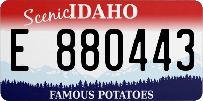 ID license plate E880443