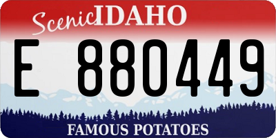 ID license plate E880449
