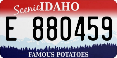 ID license plate E880459
