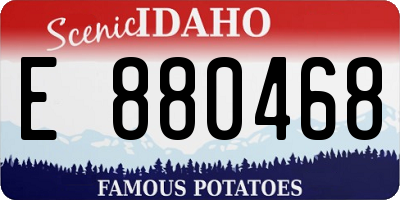 ID license plate E880468