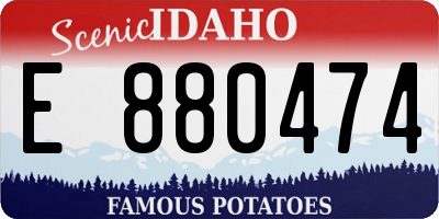 ID license plate E880474