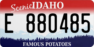 ID license plate E880485