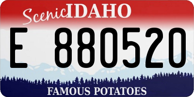 ID license plate E880520