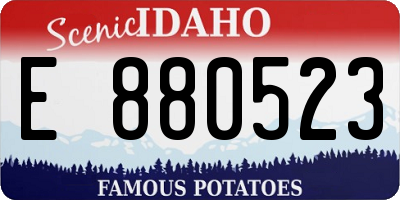 ID license plate E880523