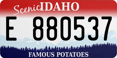 ID license plate E880537