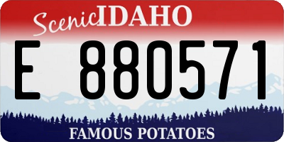 ID license plate E880571
