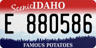 ID license plate E880586