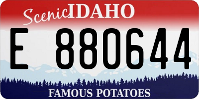 ID license plate E880644